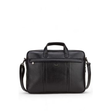 Bilik Deri CRL S300-15 Siyah Rölax Deri Unisex Laptop & Evrak Çantası