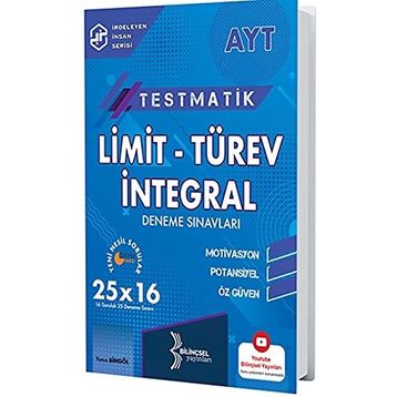Bilinçsel AYT Testmatik Limit Türev İntegral Deneme Sınavları