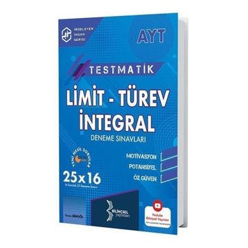 Bilinçsel AYT Testmatik Limit Türev İntegral Deneme Sınavları