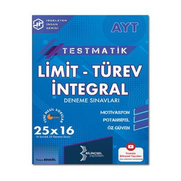 Bilinçsel Yayınları Testmatik Limit Türev Integral Deneme Sınavları
