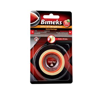 Bimeks Bez Dokulu Lif Takviyeli 19mm x 2mt 160 kg Şeffaf Bant