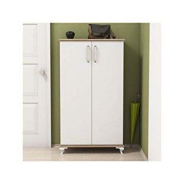 Bimossa Ceviz-Beyaz 120 cm Ayakkabılık Dolap