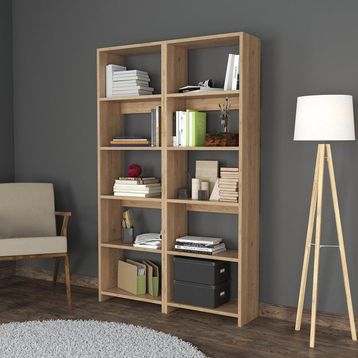 Bimossa Robin İkili Geniş Meşe Kitaplık