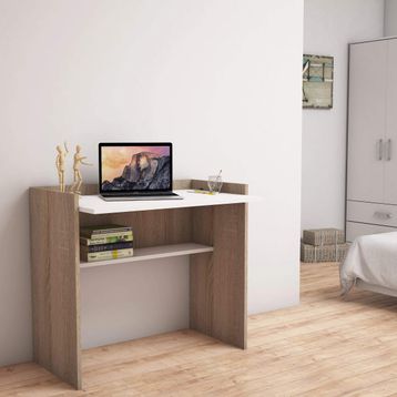 Bimossa S1020 Mehpare Ceviz/Beyaz Çalışma Masası