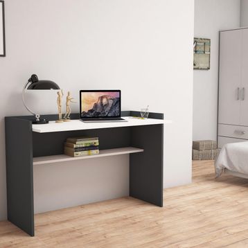 Bimossa S6030 Nazende Antrasit/Beyaz Çalışma Masası