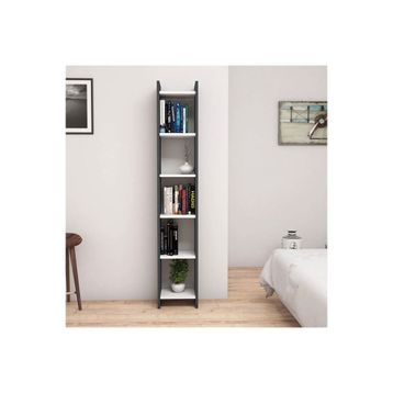 Bimossa W1030 Hüma 28.6 cm Antrasit/Beyaz Kitaplık