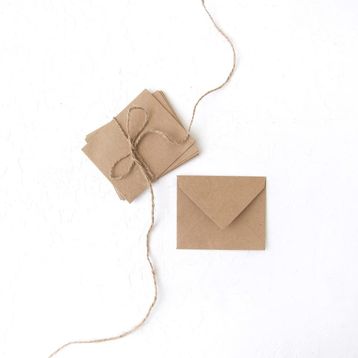 Bimotif 50 Adet Kraft Minik Zarf
