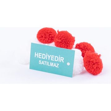 Bimotif Hediyedir Satılmaz 10'lu Delikli Sarı 4x6 cm Kart Seti
