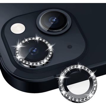 Binano iPhone 11-12-12 Mini Taşlı Siyah Kamera Koruyucu