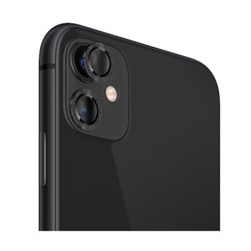 Binano iPhone 11-12-12 Mini Taşlı Siyah Kamera Koruyucu