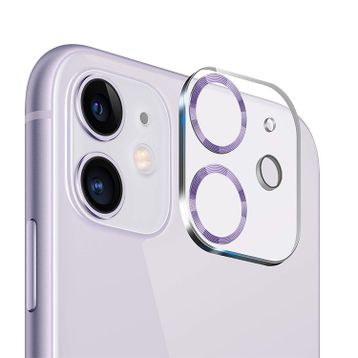 Binano iPhone 11 12 Mini 3D Pro Lila Kamera Koruyucu