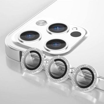 Binano iPhone 11 Pro Max Diamond Gümüş Kamera Koruyucu
