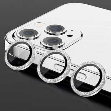 Binano iPhone 11 Pro Max Diamond Gümüş Kamera Koruyucu