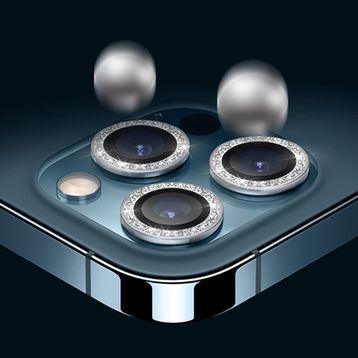 Binano iPhone 11 Pro Max Diamond Pembe Kamera Koruyucu