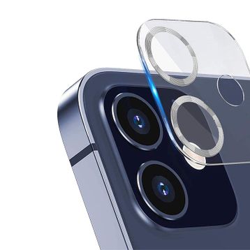 Binano iPhone 12 3D Pro Gümüş Kamera Koruyucu