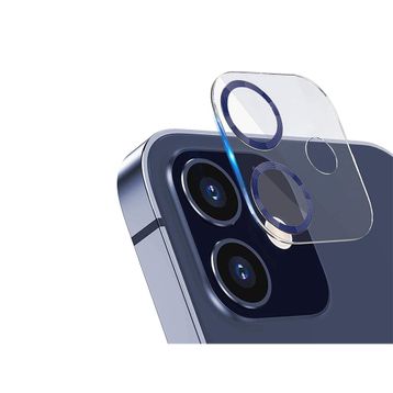 Binano iPhone 12 3D Pro Mavi Kamera Koruyucu