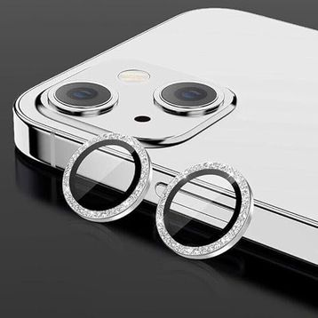 Binano iPhone 12 Diamond Gümüş Kamera Koruyucu