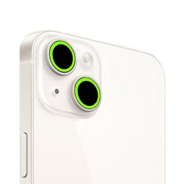 Binano iPhone 13 13 Mini Fosforlu Açık Yeşil Kamera Koruyucu