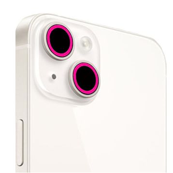 Binano iPhone 13 13 Mini Fosforlu Pembe Kamera Koruyucu