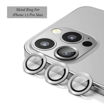 Binano iPhone 13 Pro-13 Pro Max Metal Ring Gri Kamera Koruyucu