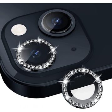 Binano iPhone 13 Pro 13 Pro Max Taşlı Siyah Kamera Koruyucu