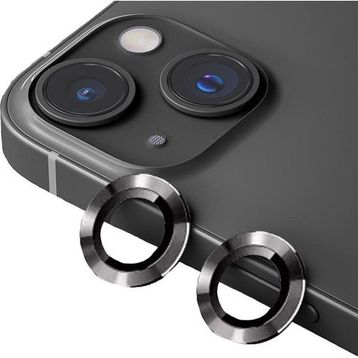 Binano iPhone 14-14 Plus Metal Ring Gri Kamera Koruyucu