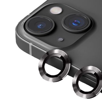 Binano iPhone 14-14 Plus Metal Ring Gri Kamera Koruyucu
