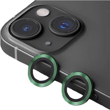 Binano iPhone 15-15 Plus Metal Ring Koyu Yeşil Kamera Koruyucu