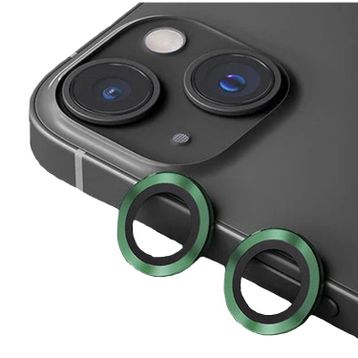 Binano iPhone 15-15 Plus Metal Ring Koyu Yeşil Kamera Koruyucu