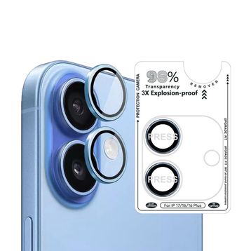 Binano iPhone 17-16-16 Plus Safir Mavi Kamera Koruyucu