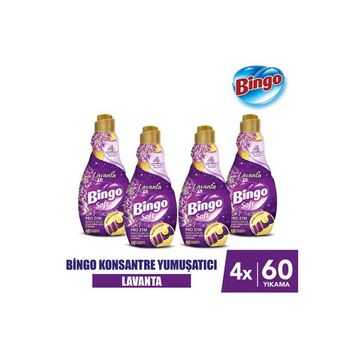 Bingo 1.44 ml Lavanta Soft Konsantre Çamaşır Yumuşatıcısı (4 adet)