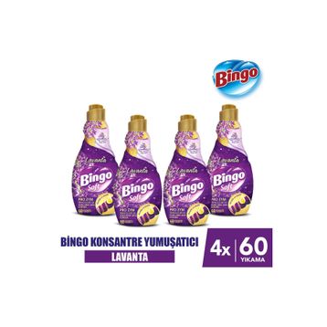 Bingo 1.44 ml Lavanta Soft Konsantre Çamaşır Yumuşatıcısı (4 adet)