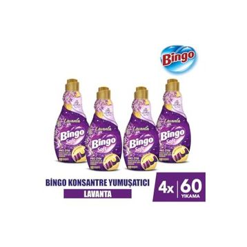 Bingo 1.44 ml Lavanta Soft Konsantre Çamaşır Yumuşatıcısı (4 adet)