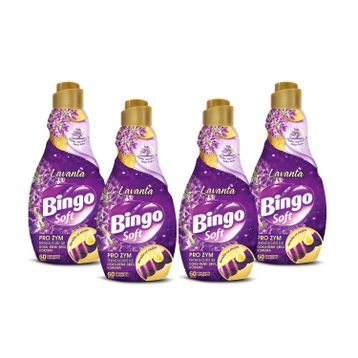 Bingo 1.44 ml Lavanta Soft Konsantre Çamaşır Yumuşatıcısı (4 adet)