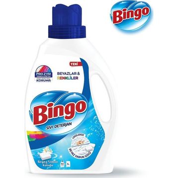 Bingo 2600 ml Beyazlar ve Renkliler için Beyaz Sabun Kokulu Sıvı Çamaşır Deterjanı