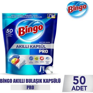 Bingo 50 Tablet Akıllı Kapsül Pro Bulaşık Makinesi Deterjanı