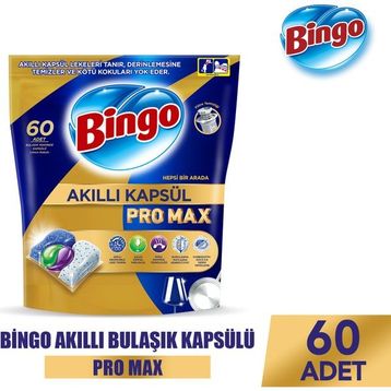 Bingo 60 Tablet Akıllı Kapsül Pro Bulaşık Makinesi Deterjanı