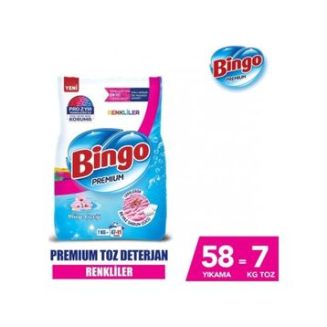 Bingo 7 kg Premium Renkliler Toz Deterjan