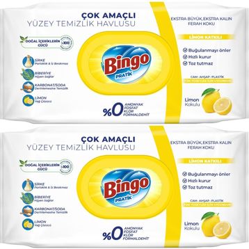 Bingo 96'lı Limon Kokulu Yüzey Temizlik Havlusu