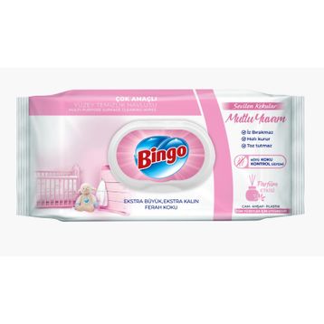 Bingo Clean Sevilen Kokular Mutlu Yuvam 96 Yaprak Yüzey Temizlik Havlusu