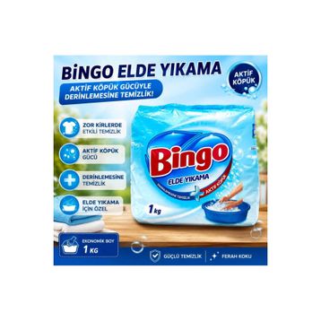 Bingo Elde Yıkama 1 kg Toz Deterjan (10 adet)