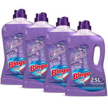 Bingo Fresh 2,5 lt 4'lü Lavanta Çiçekleri Ekonomi Paketi Yüzey Temizleyici