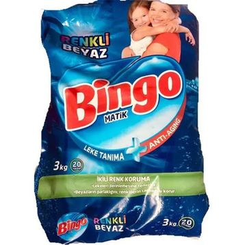 Bingo Matik Renkli Beyaz 3 kg 20 Yıkama Toz Deterjan