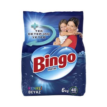 Bingo Matik Renkli-Beyaz 6 kg Toz Deterjan
