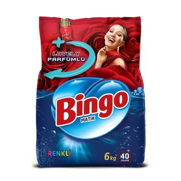 Bingo Matik Renkliler İçin Lovely Parfümlü 6 kg Toz Deterjan