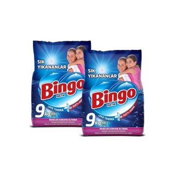 Bingo Matik Sık Yıkananlar Beyazlar ve Renkliler İçin 9 kg Toz Deterjan