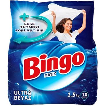 Bingo Ultra Beyaz 1.5 kg Toz Çamaşır Deterjanı