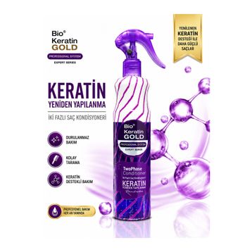 Bio Keratin Gold Keratinli Çift 400 ml Fazlı Fön Suyu
