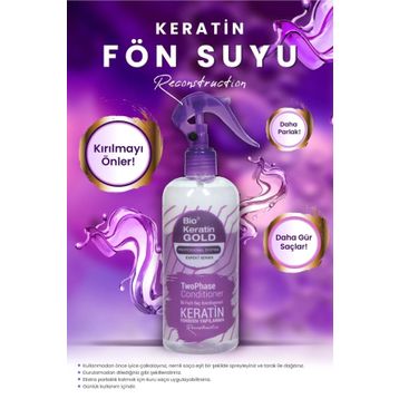 Bio Keratin Gold Keratinli Çift 400 ml Fazlı Fön Suyu