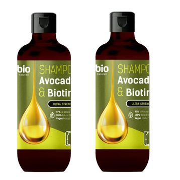 Bio Naturell 2x355 ml %97 Organik Avocado Oil Biotin Güçlendirici Şampuan